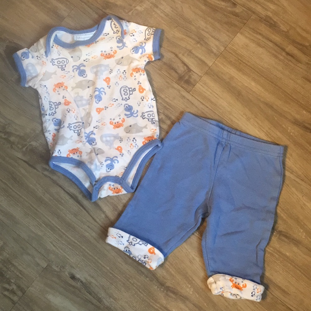 0-3 Mo. ocean matching set ✨ CLOSET CLOSING✨